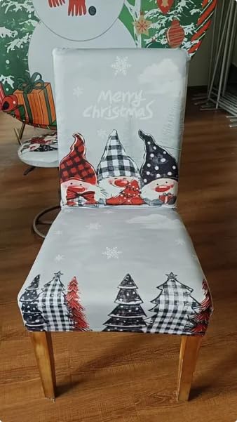 YISUN Dining Chair Covers Set of 4, Stretch Washable Christmas Chair Cover
