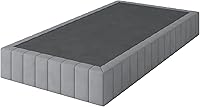 Vista 14 de Base de cama con somier de 3 pulgadas, tamaño individual, base de colchón de metal resistente con funda de tela, sin ruido, fácil montaje