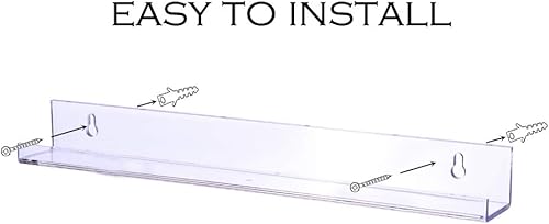 Miniatura 5 de Sooyee Paquete de 6 organizadores de esmalte de uñas, estante montado en la pared, soporte, estante acrílico transparente, organizador de pintura,