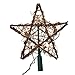 Kurt Adler 10 Light Indoor Rattan Natural Star Treetop