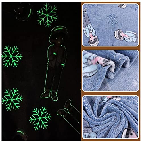 Couverture phosphorescente cadeau fille garçon plaid doux flanelle #E