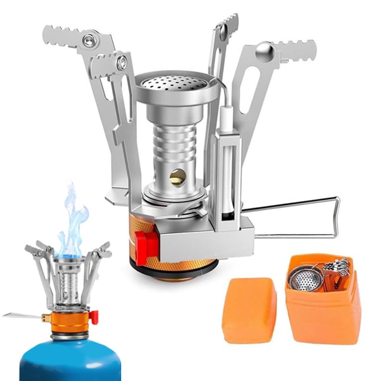 Réchaud De Camping, Bruleur Gaz, Rechaud Gaz, Rechaud Gaz Bivouac Pliable Rechaud Camping Pour Outdoor Randonnée, Pique-Nique, Barbecue, Randonnée