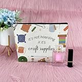 Crafting Lover Gift Crafter Gift for Women Makeup Bag Sewing Lovers Present Crocheting Lover Present for Her Mom Knitter Gifts for Friend Travel Cosmetic Bag Christmas Birthday Gifts for Crocheters - Image 7