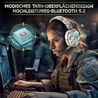 Gvyugke Gaming Headset kabellos für PS5, PC, Switch – 2,4 GHz + Bluetooth 5.4, Surround Sound, Noise Cancelling Mikrofon, 20 ms Low Latency, 50 mm Treiber, 40H Akku – Ansicht 5