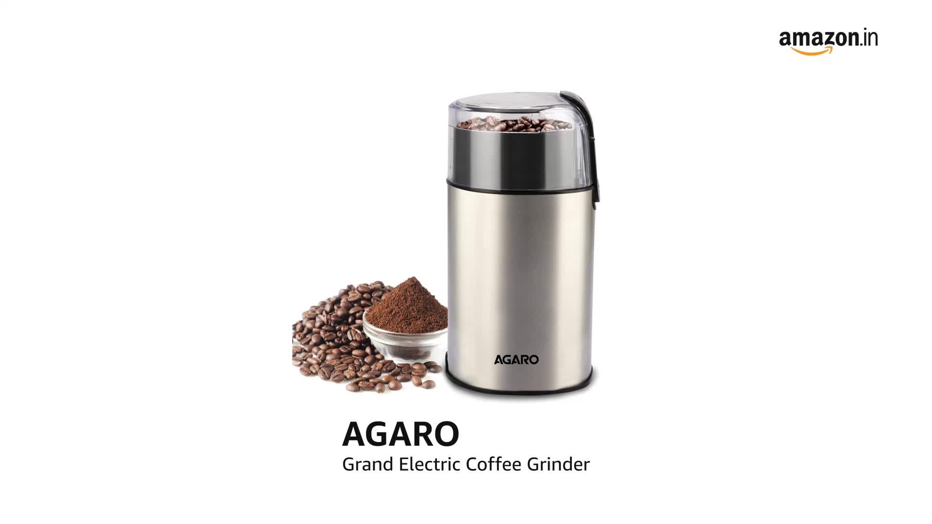AGARO Grand Electric Coffee Grinder, Stainless Steel Blades