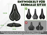 AEYINO Fahrradsitzkissen mit Gelkissen & Memory-Schaum I Ergonomischer Fahrradsitzbezug für Damen und Herren mit 3-Zonen-Konzept I Bequemer Fahrradsattelbezug für Peloton & Fahrradsitz (RC100) – Ansicht 2
