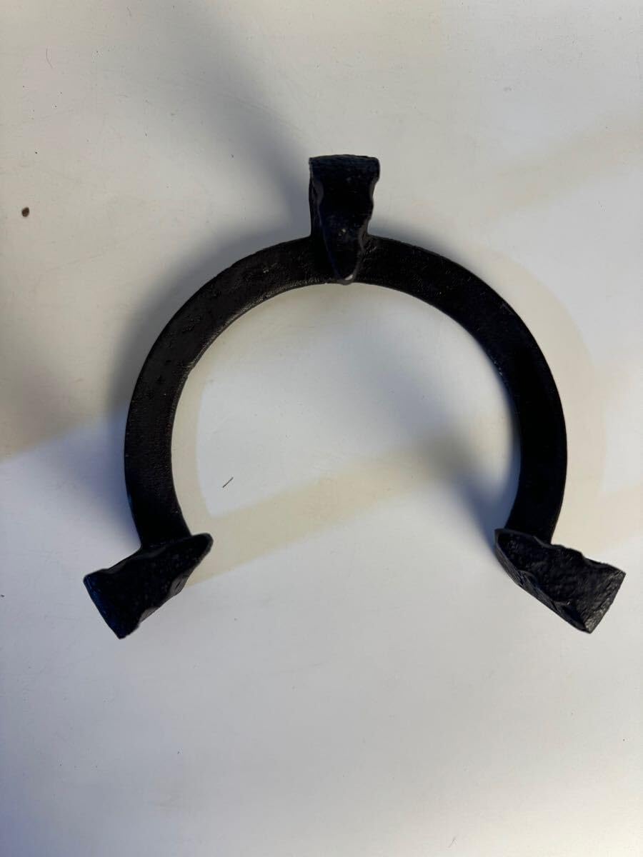 高橋敬典 虫喰風炉五徳 共箱 共布 人間国宝 虫食い五徳 高橋敬典 人間