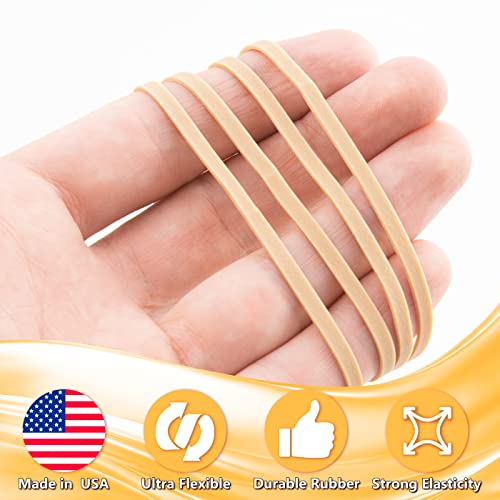 Bilinny Rubber Bands Size 33-5 Lb. (3000 Pack) Bulk Pack Made In Usa - Tan Color - 3.5 X 1/8 Inches Rubberbands #TOP2