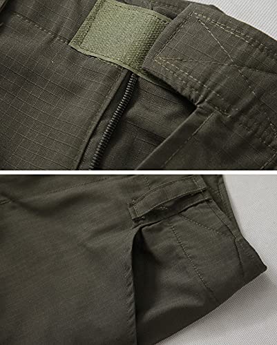 Trgpsg Men's Tactical Pants, Camo Hiking Pants, Military Ripstop Cargo Pants, Multi-Pocket Casual Work Pants Wg3F Armygreen 32 #TOP5