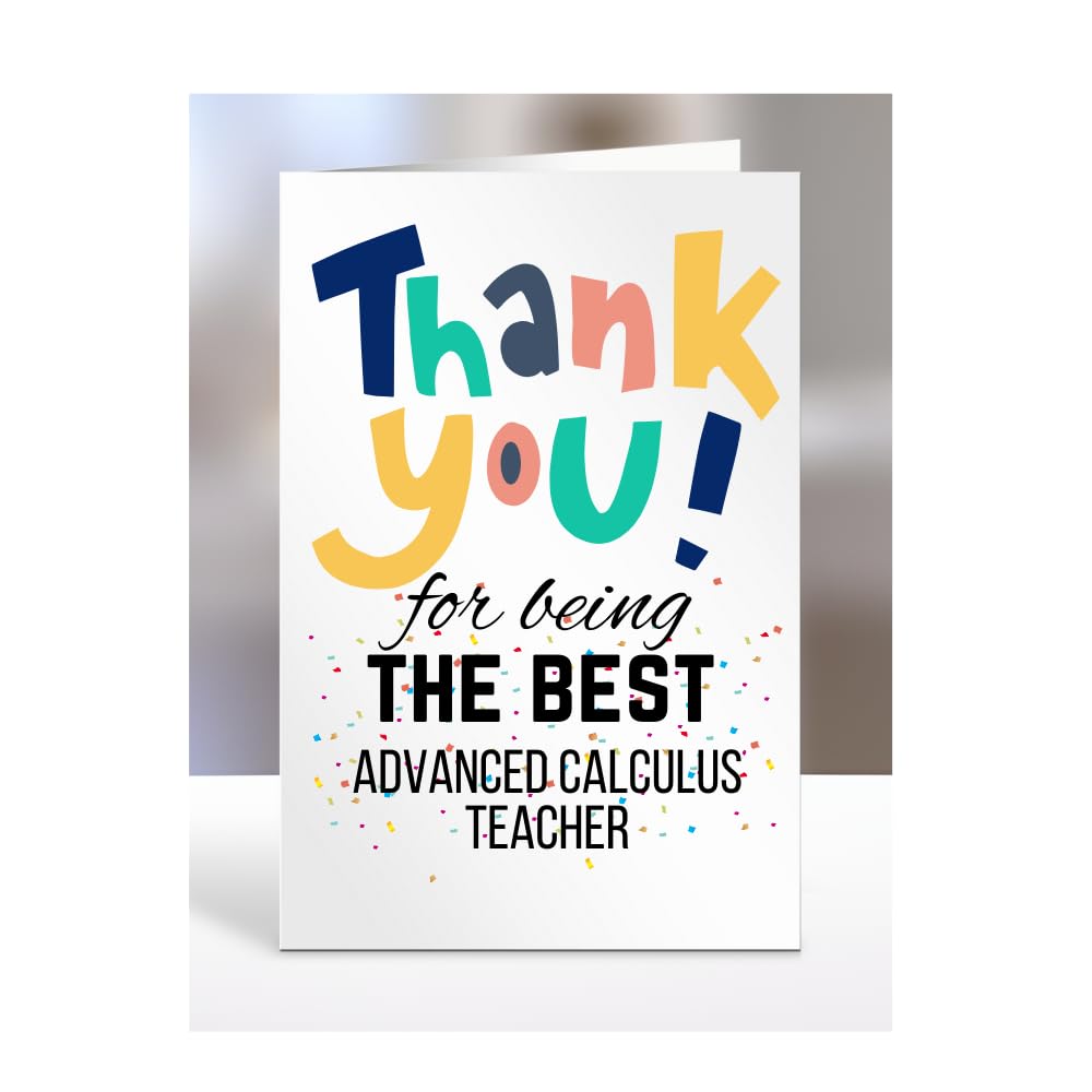 Thank you for being the best Advanced Calculus Teacher Card, Thanks, Thankyou, Miss you, Goodbye, Farewell, Gifts for men, women, presents for Christmas, A5-156_2