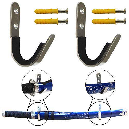 Pmsanzay - Soporte de pared para espada, espada, soporte de pared, soporte para espada, soporte para pared, soporte de espada, gancho para colgar espada, con tiras de fieltro, sin espada Cover