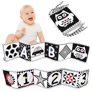 Vicloon Baby stoffen boek, Zintuiglijke boeken, baby soft fotoboek, badboek, doekboek, knuffelboek, speelboek, stof met ritselpapier, babyspeelgoed, Pasgeboren Baby Cadeau
