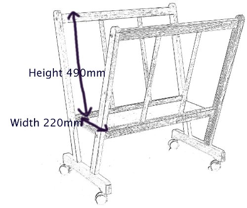 Cappelletto Allegra Premium Wood Print Rack – Solid Beechwood Print Storage & Display Rack for Artwork, Canvases, and Portfolios – Adjustable, Foldable by Cappelletto - Used condition - Image 6