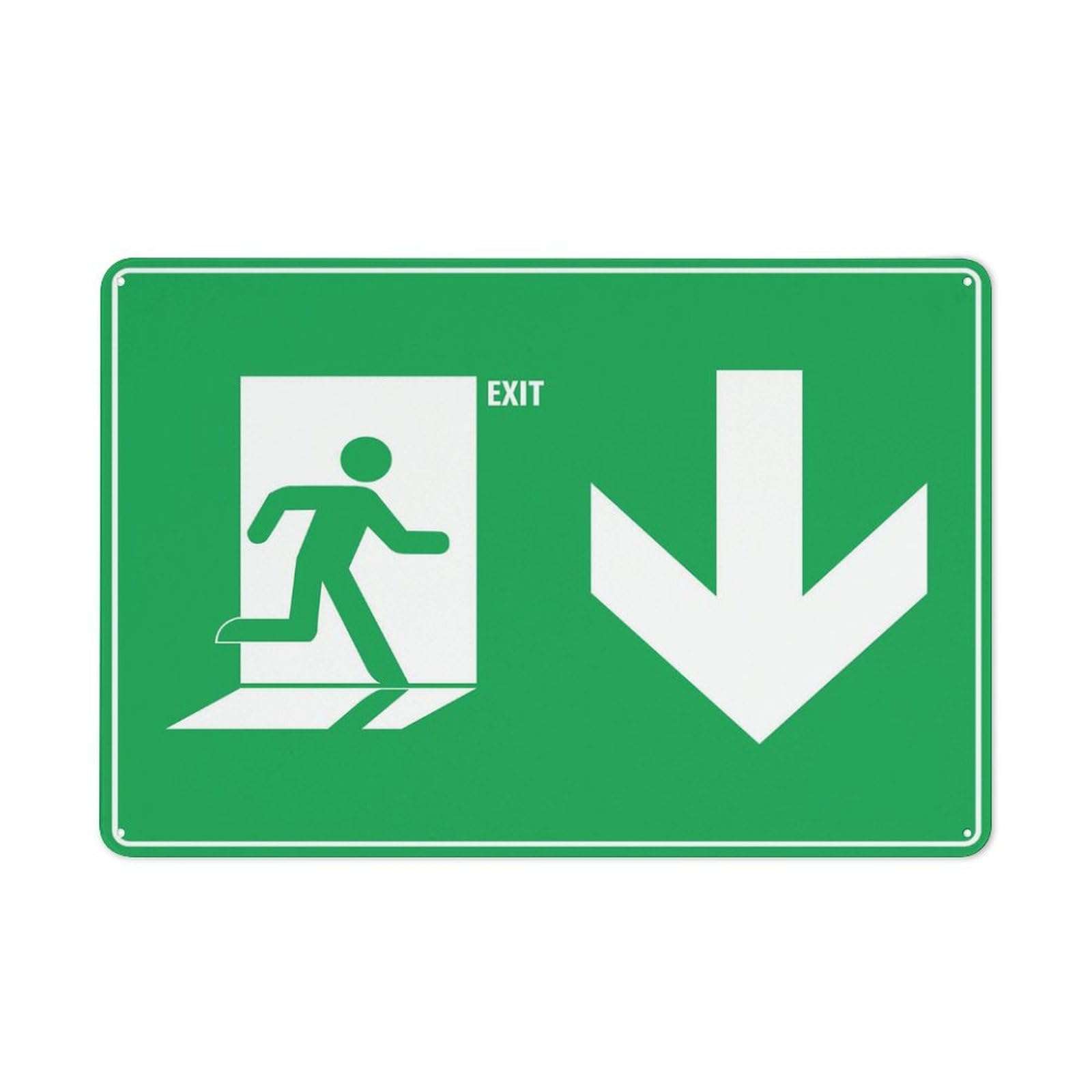 Exit Sign Arrow Down Sign Metal Signs 12X8 Inch Rust Free Aluminum,Uv Ink Printing,Durable/Weatherproof Outdoor For Home