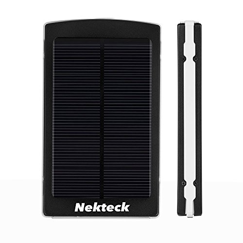 Solar Charger, Nekteck 10400mAh Dual USB Port Solar Portable Charger Backup Power Pack for iPhone 6 plus 5S 5C 5 4S 4, iPods, Samsung Galaxy S6 S5 S4 S3 Note 4 3 2, Android Smart Phones, Windows phone