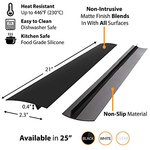 Silicone Stove Gap Covers (21 Inches, Black) - Image 7