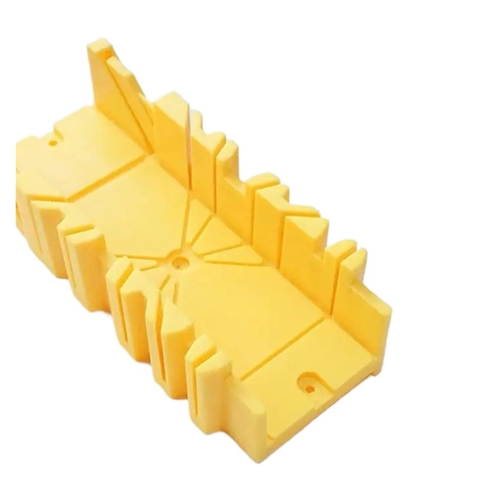 Dhyuacn Yellow Mitre Saw Box 45/90 Degree 1Pcs Wood Cutting Clamping Miter Saw Box Woodworking Angle For Carpenter Gypsum Oblique Tool(Yellow)