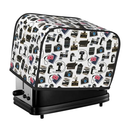 Copertura per tostapane a 2 fette, copertura impermeabile per tostapane con tasche per piccoli elettrodomestici da cucina e protezione dalle impronte digitali, lavabile in lavatrice