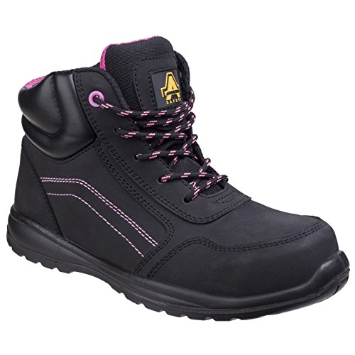 Amblers Safety Female AS601 Lydia Composite Safety Boot With Side Zip, Black, Size UK 8