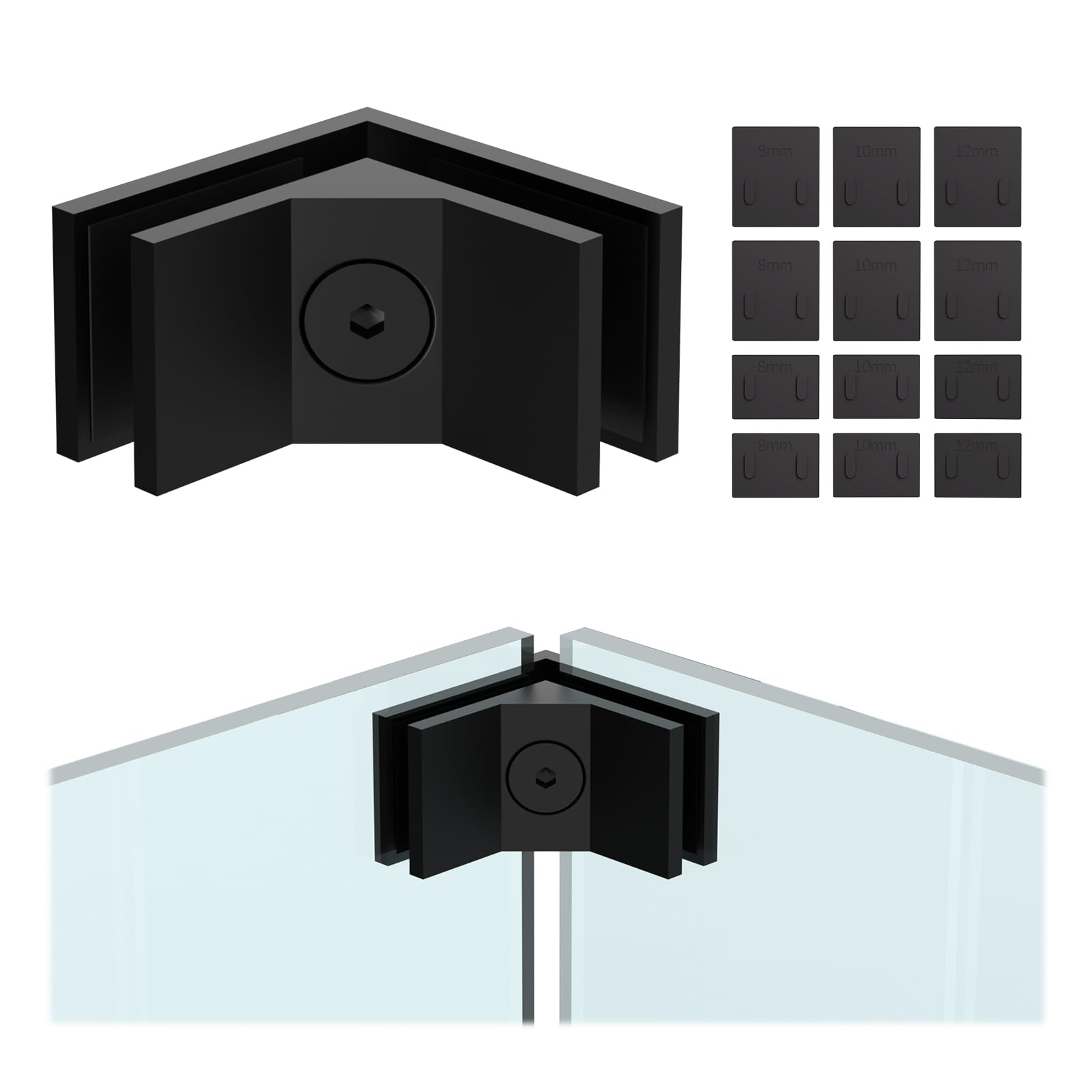 Snapklik.com : LukLoy Railing Clamp, Black Stainless Steel 304 Bracket ...