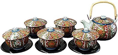 Teaware Stylish Furuimari Juego de té japonés (tetera x 1 taza x 5 con platillo) PorcelanaTamaño (cm) 16.5 x 12.5 x 10, 10 x 8, 12.2 x 1.6No365327