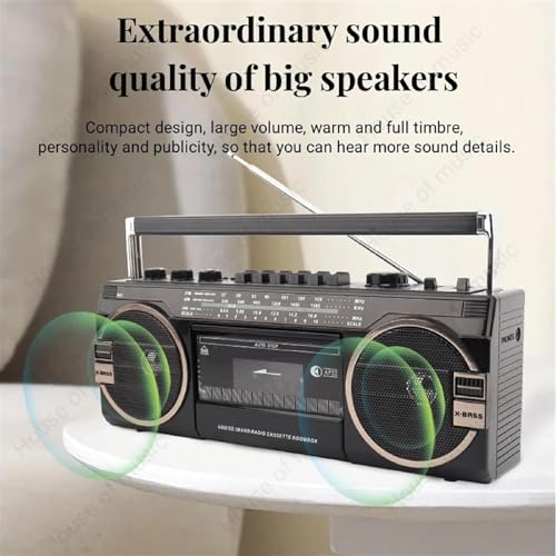 Radio Bluetooth avec Platine Cassette Finition Bois Naturel - 3