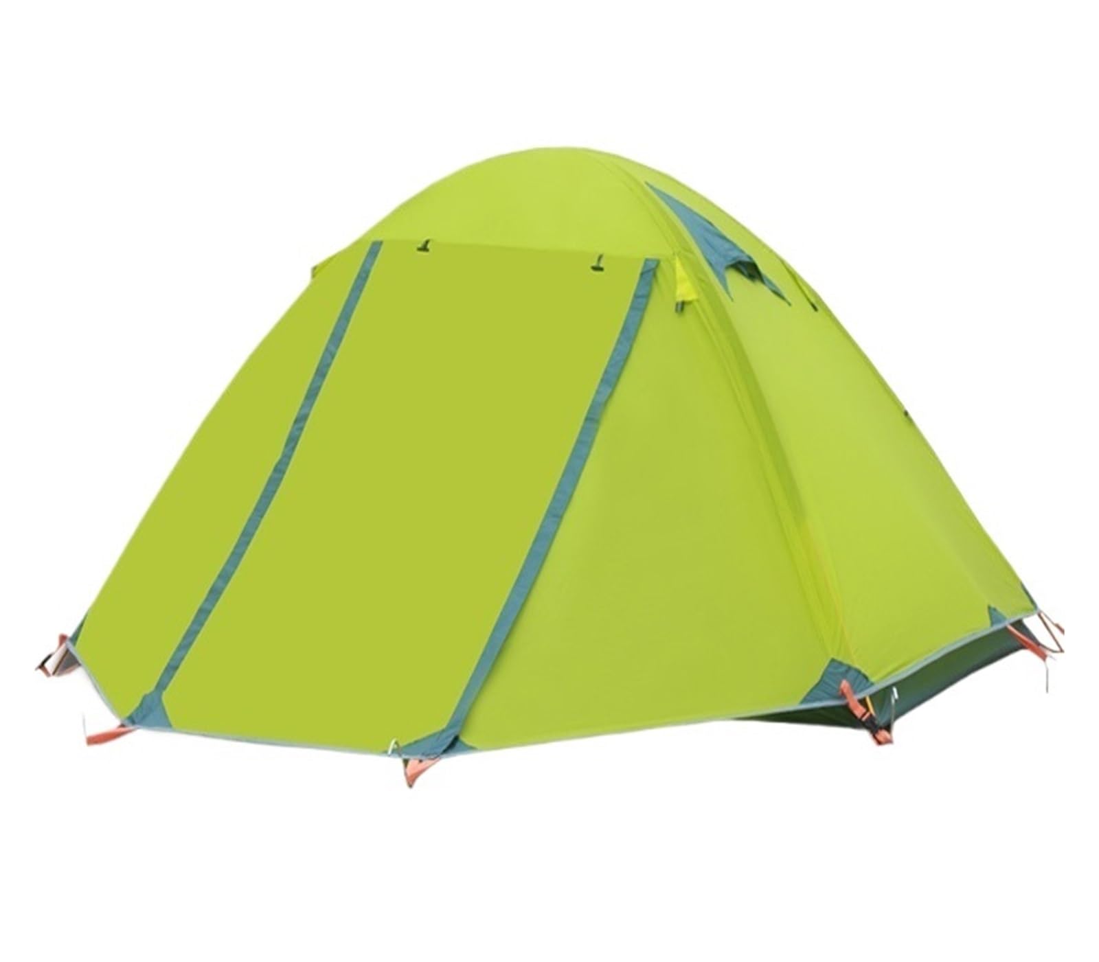 WALYAODM Solid Flytop 2-3Persons 4Seasons Skirt Tent Camping Outdoor Double Layers Aluminum Pole Snow Travel Family Ultralight Tourist Tent (Color : 2P Green no Skirt)