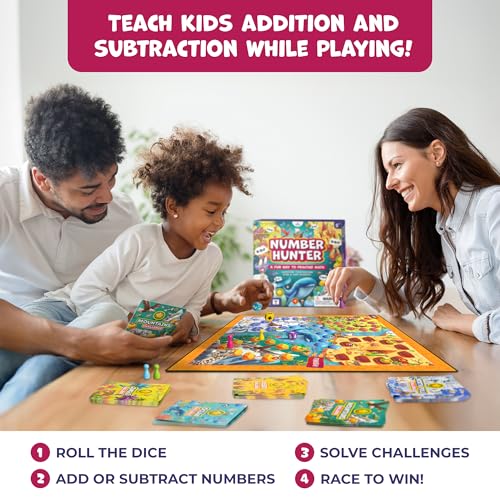 Clever Fox Play Number Hunter Math Board Game – Addition & Subtraction Math Game for Kids 5-7 Year Old – Fun Educational STEM Toy for 5+ Year Old, Kindergarten, 1st-3rd Grade, Homeschool & Family - Image 4