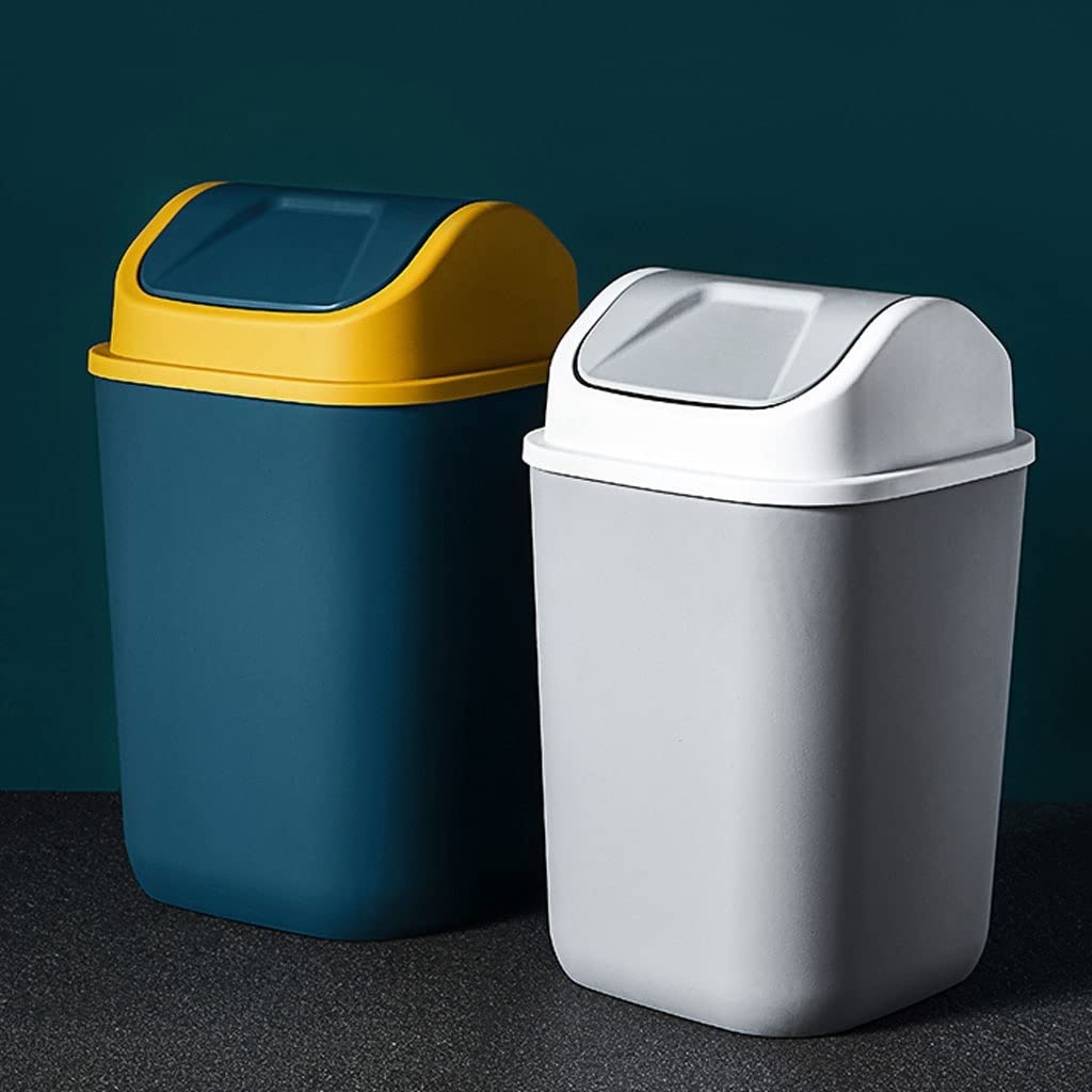 Papelera de Interior para Cocina, Papelera de Gran Capacidad, con Tapa, para el hogar, Inodoro, baño, Sala de Estar, Dormitorio, Papelera y contenedor de Reciclaje.