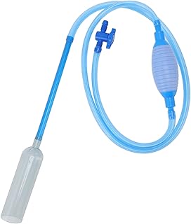 Trocador de áGua de Tanque de Peixes, Sifão de AquáRio Limpador de Cascalho de Tanque de Peixes AjustáVel Trocador de áGua de AquáRio Simples de Usar VáCuo de Cascalho de Tanque de Peixes Com Arruela