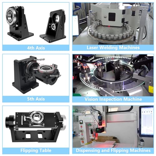 Hollow Rotary Platform Ratio 5:1 Gear Hollow Rotary Actuator 360 Degree Electric Rotary Table 1 arcmin High Precision Positioning Load 15lb for Nema17 42mm Stepper 50W 100W 40mm Servo Motor
