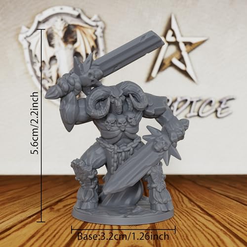 Demon Warrior Unpainted Miniature, DND Minis for Dungeons and Dragons, Fantasy Tabletop RPG Game Figurine,TTRPG Role Playing Accessory, Ideal for DMS & Fiendish Encounters-AS288 - Thumbnail 7