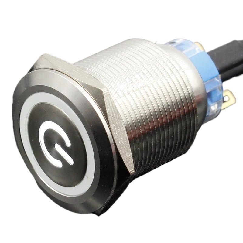 Bouton interrupteur LED 22mm 12V 24V autobloquant locking switch pour moteur