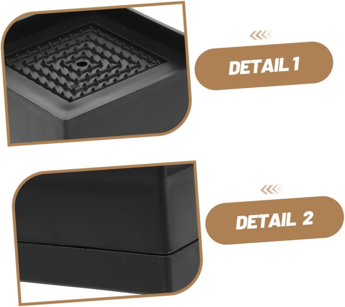 CALLARON 8pcs Non-Slip Furniture Grippers Rubber Feet Furniture Pads for Hardwood Floors 5.8x5.8cm Thick Square Risers Stoppers