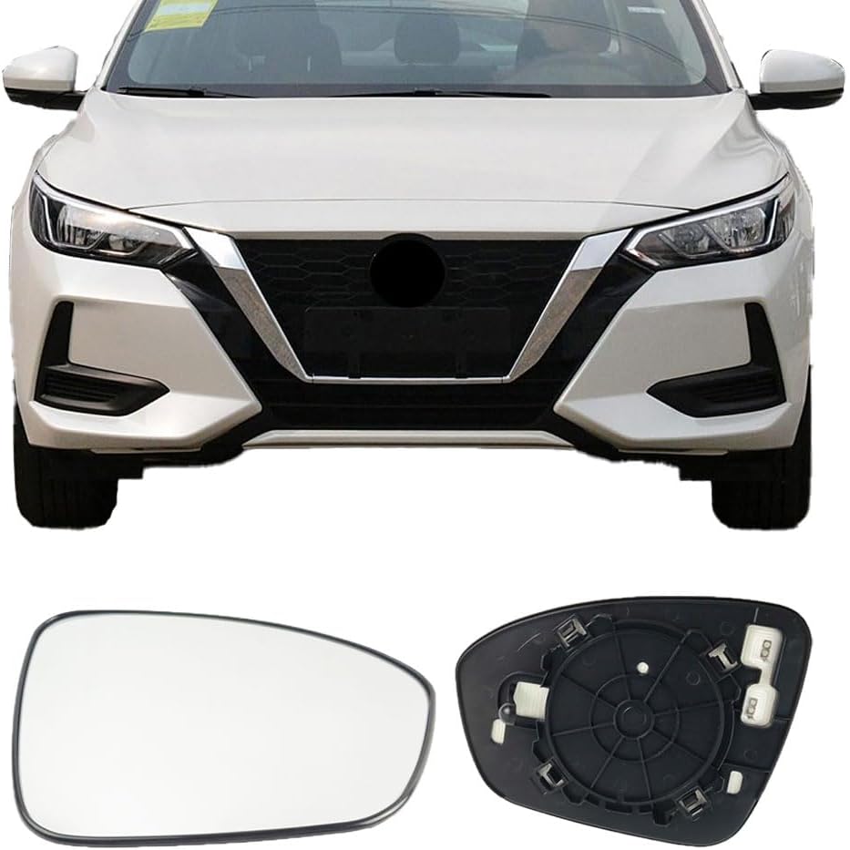 Passenger Side Mirror Replacement Glass for Nissan Sentra 2020-2023,Automotive Exterior Heated Right Side View Mirror Glass for 2020 2021 2022 2023 Nissan Sentra