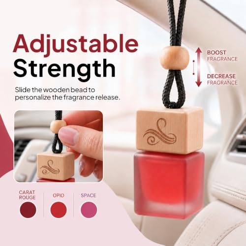 Image of Opio, Carat, Space Pack of Three 24ml | Perfume Inspired Fragrances | Strong Car Freshener with Odor Eliminator Technology | Air Freshener | Long Lasting Automotive Freshener by Perfa