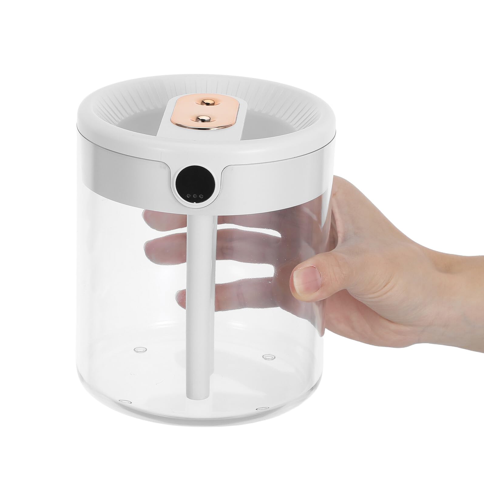 SHINEOFI Umidificatore a Doppio Spruzzo 2l Portatile con Controllo Digitale e Plastico per Piante e Aria in Ufficio o Dormitorio Silenzioso con Luce Notturna