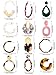 Totally 12 Pairs Acrylic Earrings Bohemian Statement Earrings Mottled Resin Geometric Drop Dangle Ear Jewelry for Women Girls