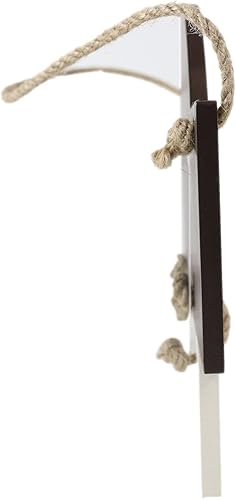 Miniatura 6 de Ebros Gift Halloween Witchcraft Wicca Occult Welcome The Witch Is In Crossed Escoba Crescent Moon Yute Cuerdas de cuerda de madera MDF para colgar