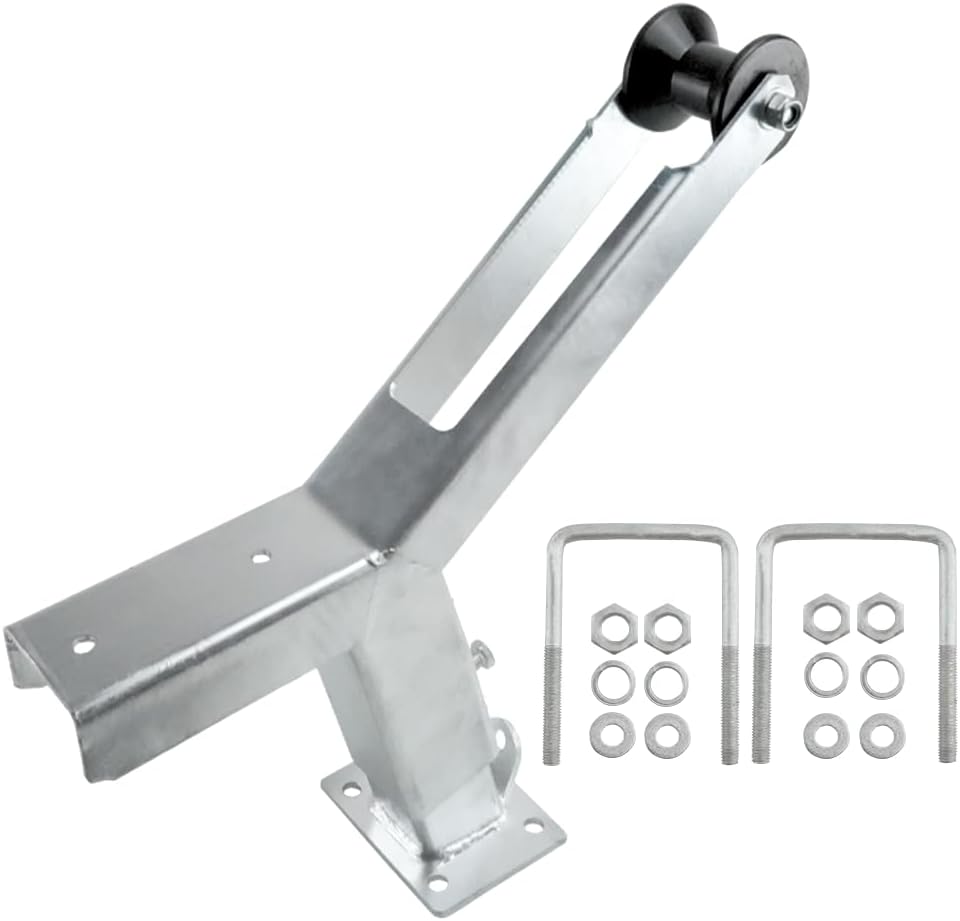 Boat Trailer Winch Stand with Roller Compatible with 3" W x 4" H Trailer Drawbar Adjustment Height Boat Winch Mount Boat Trailer Winch Stand