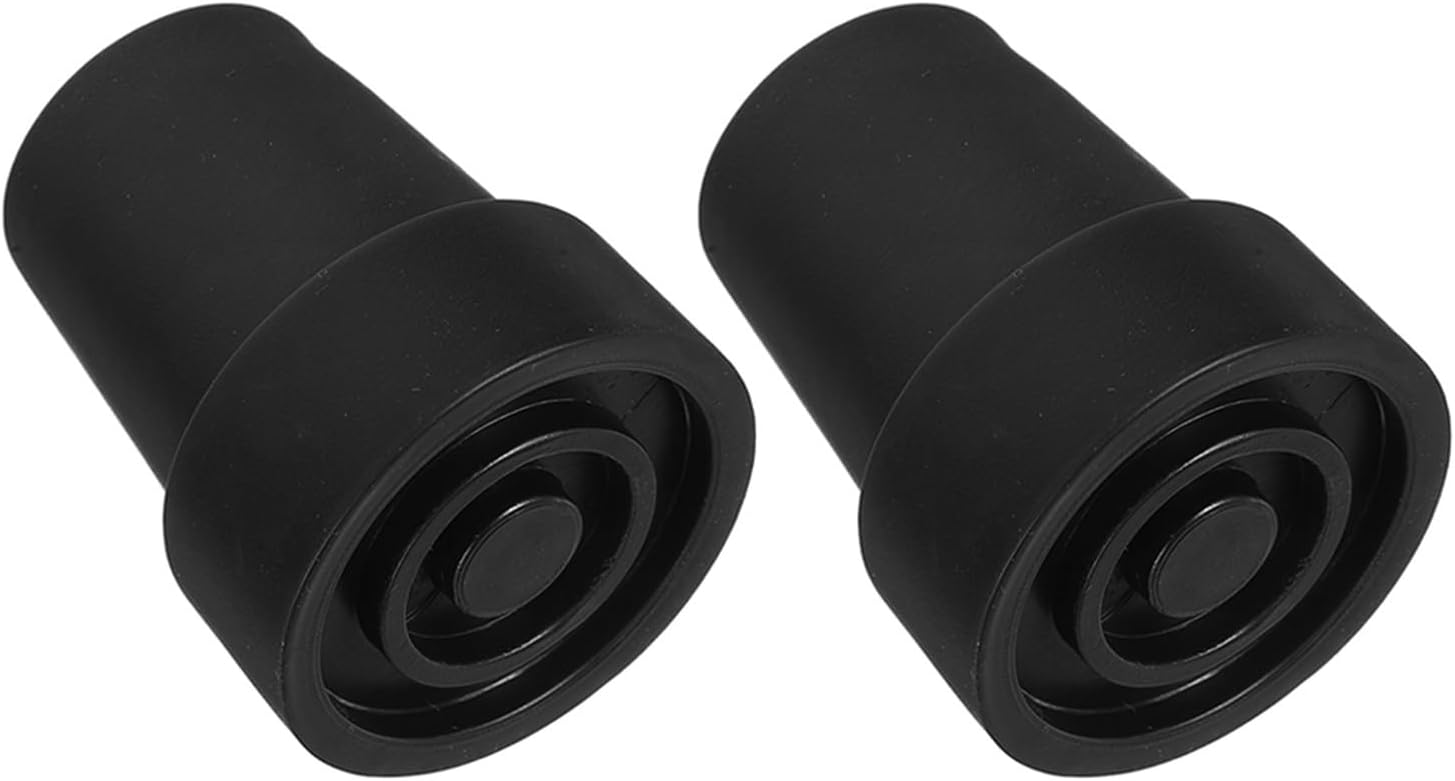Replacement Cane Tips 10pcs Black Slip Rubber Tips for Hiking Poles Crutches Foot Covers Replacement