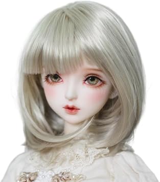 1/3 BJD Doll Wig Short Hair Wig for 1/3 BJD SD Dolls DIY Wigs with Bangs Blonde