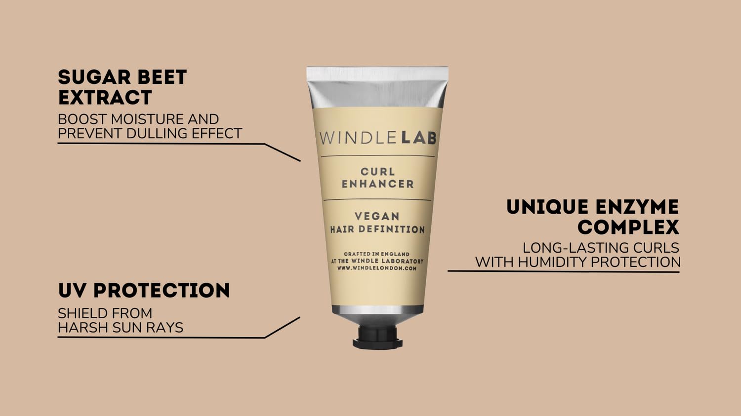 Curl Enhancer by Windle LAB, Curly Hair Products With Sugar Beet Extract and UV Protection - Image 2