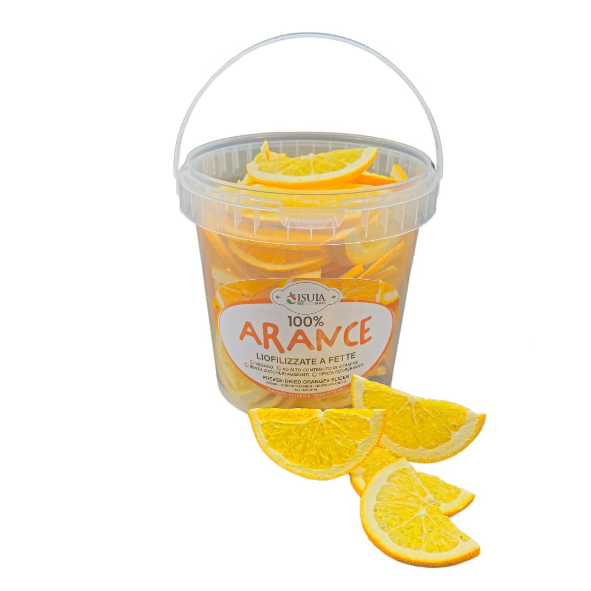 Naranjas frescas liofilizadas en mitades - naranjas deshidratadas en frío para cócteles profesionales - fruta fresca liofilizada - fruta seca para cócteles - paquete de 1 litro - aproximadamente 70