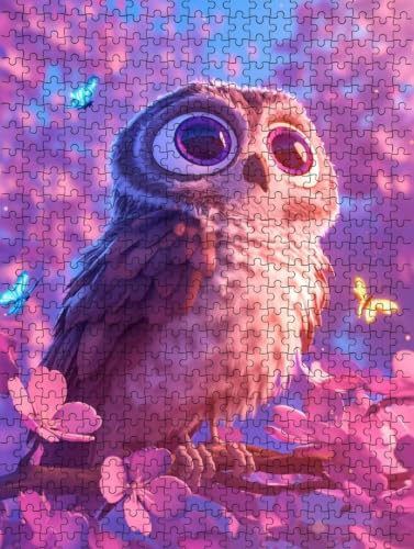 Desafiante puzzles de decoración de búho 5000 piezas contra el estrés