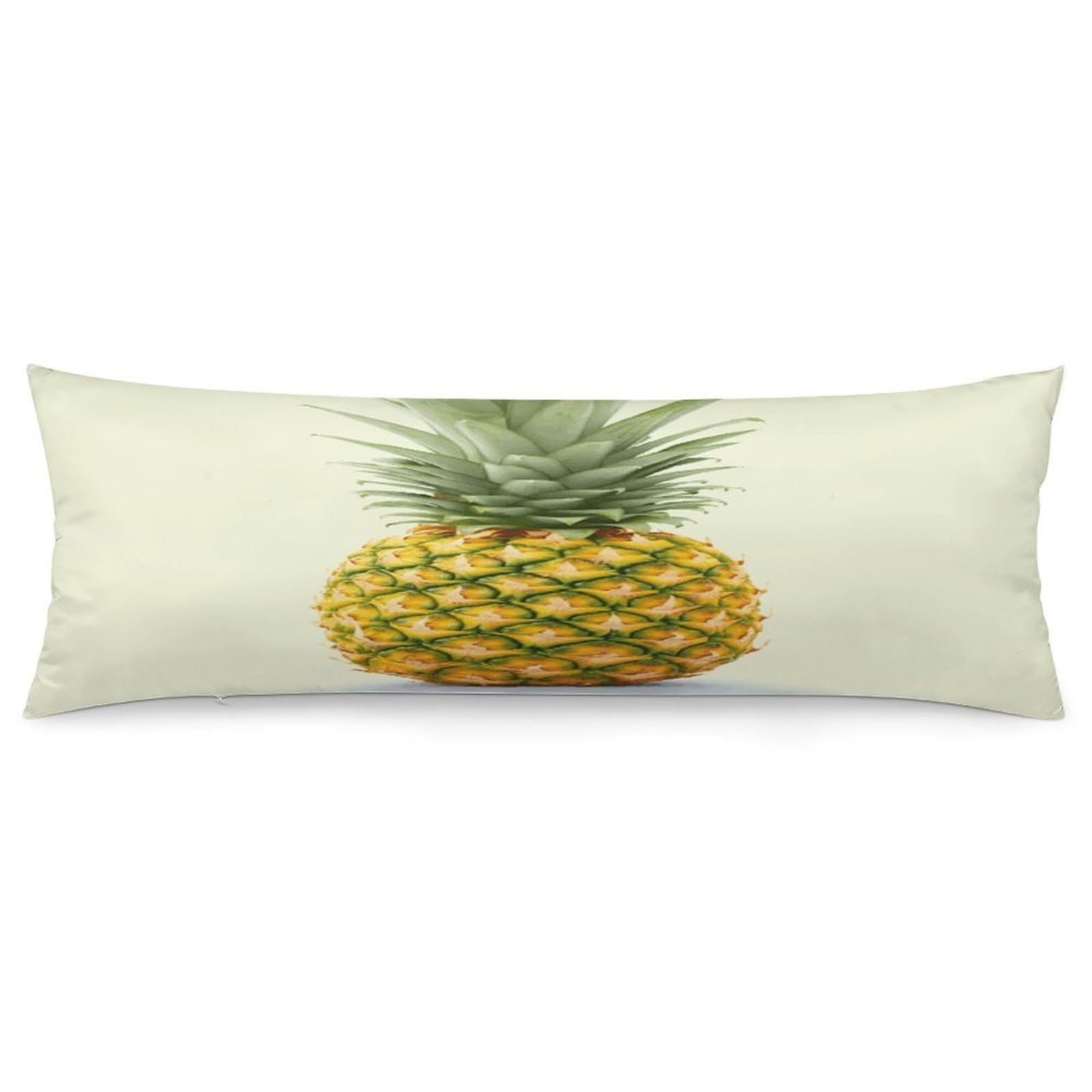 Fresh Pineapple Pillowcase Long Body Pillow Cover Soft Decorative Body Pillow Case Breathable Large Pillowcase Cute Cozy Pillow Protector for Bed Sofa Couch Room 18.9 X 53 Inch