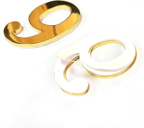 Miniatura 4 de Números de buzón de metal de 3 pulgadas, números de casa de aleación de zinc maciza para exteriores, números de dirección 3D autoadhesivos para