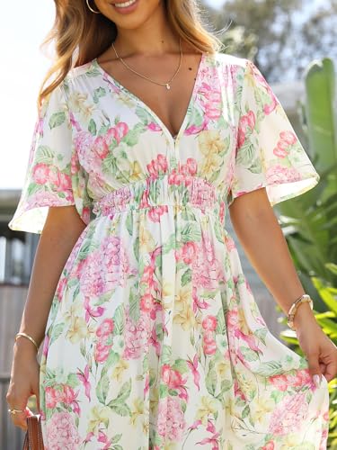 Image of Flessibili Womens Summer Floral Maxi Dress Wedding Guest Party Long Dresses 2026