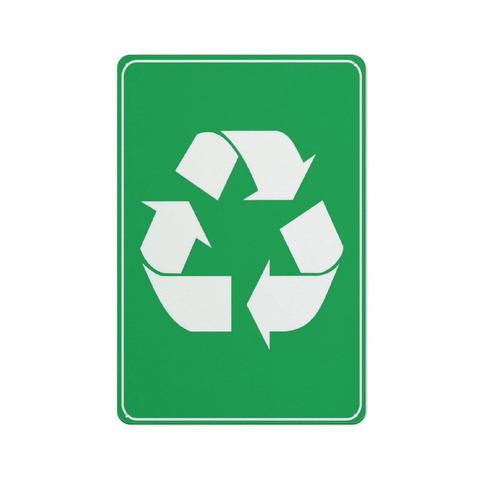 Peiyeety A01 Recycle Symbol Sign 12X16 Inches Rust Free Aluminum - Uv Protected, Waterproof, Weatherproof And Fade Resistant - 4 Pre-Drilled Holes