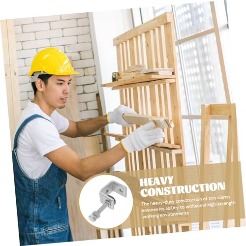 HEALLILY 2 Peças De Clipe De Carpintaria De Aço Inoxidável C-Braçadeira De Trabalho Inoxidável C-Bra